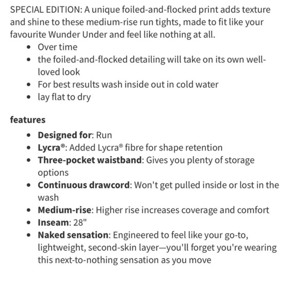 Lululemon NWT Speed Wunder Tight Luna New Year in Black Gold Size 2 - Picture 12 of 16